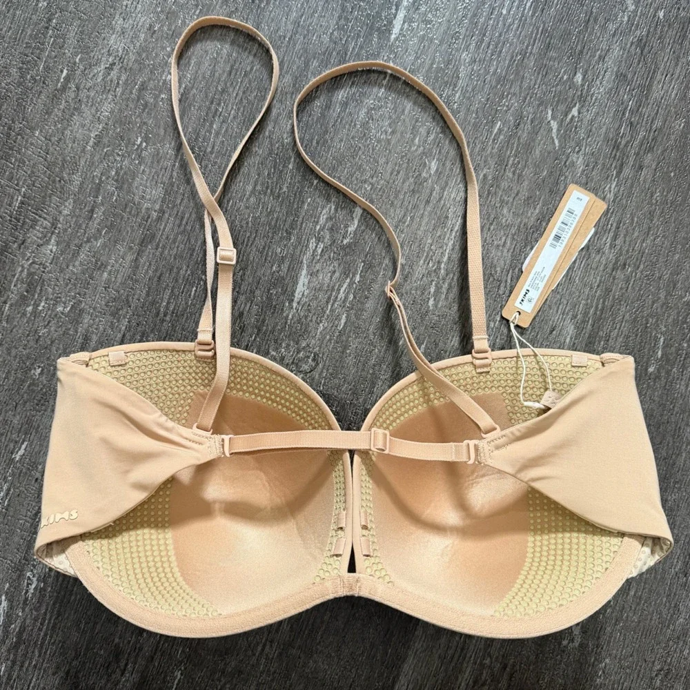 SKIMS‎ Multi Way Bra Underwire Clay Nude 34DDDD Style STSTP5942W Strapless - Picture 3 of 6